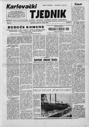 Karlovački tjednik: 1954 • 39