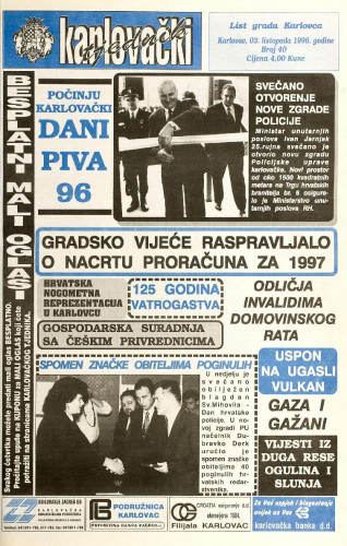 Karlovački tjednik: 1996 • 40