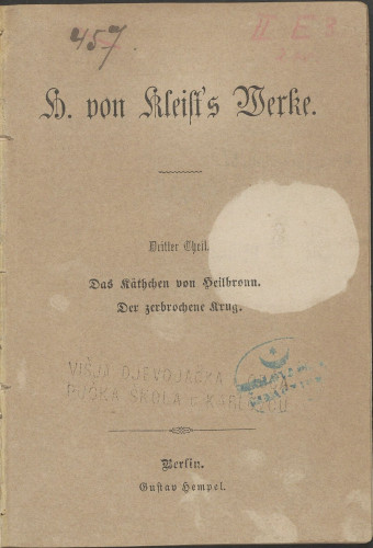 H. von Kleist`s Werke