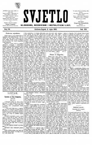 Svjetlo : slobodni neodvisni i nepolitički list: 1903 • 36