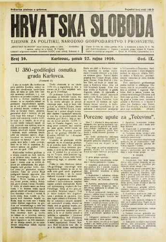 Hrvatska sloboda: 1929. • 39