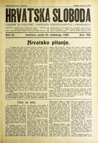 Hrvatska sloboda: 1928. • 47