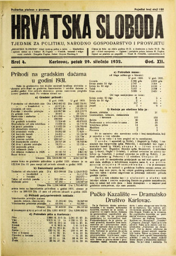 Hrvatska sloboda: 1932. • 4