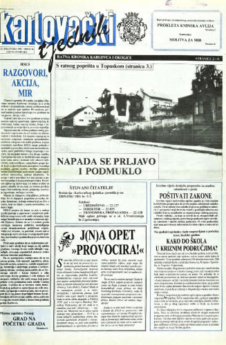 Karlovački tjednik: 1991 • 34
