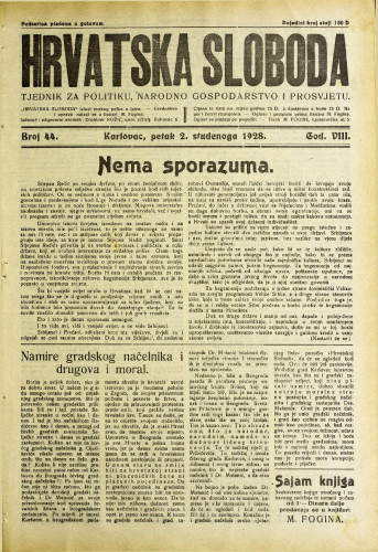 Hrvatska sloboda: 1928. • 44